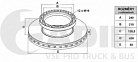 Iveco 503142233 диск тормозной задний с ABS