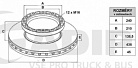 Iveco 7189475 диск тормозной задний без ABS
